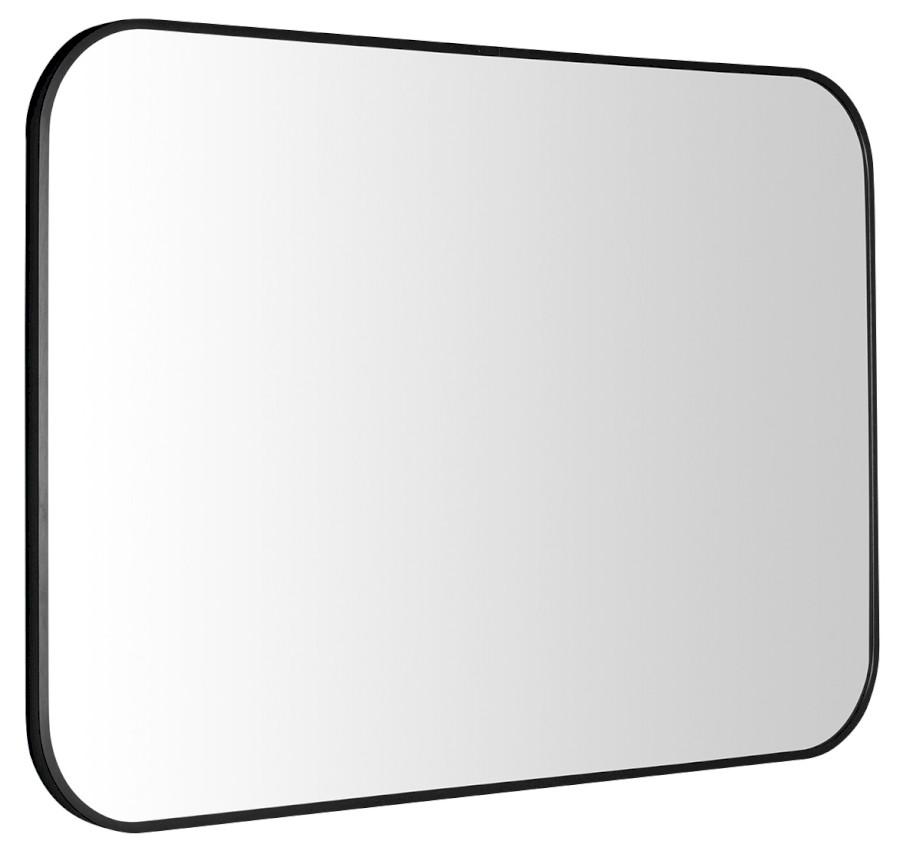 AWB1070 (51564) AROWANA zrcadlo v rámu 100x70cm, černá mat AWB1070