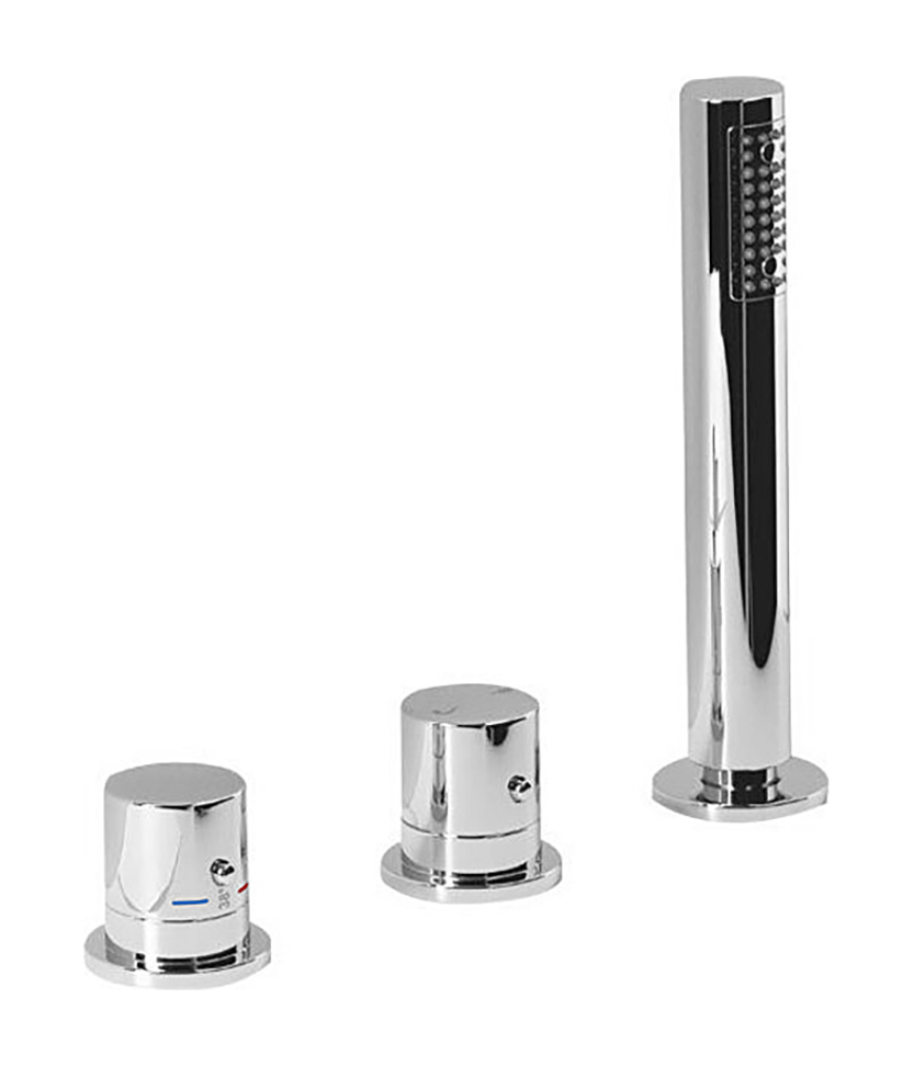 GO tříprvková termostatická baterie na okraj vany, chrom TH102