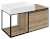 SKARA umyvadlová skříňka 100x49,5x46,5cm, černá mat/dub Alabama CG004-2222