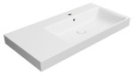 9628109 (62157) NUBES keramické umyvadlo 100x50cm, s odkládací plochou vlevo, bílá mat 9628109
