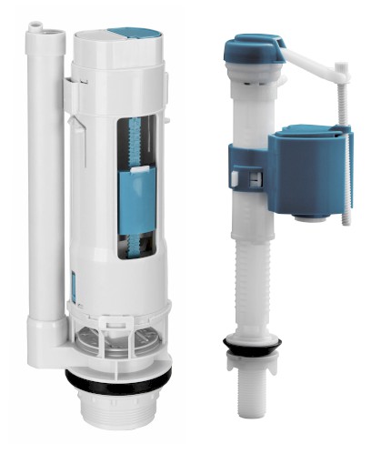 Splachovací souprava s DUAL tlačítkem 49mm, spodní napouštění 1/2