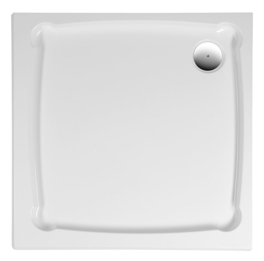 DIONA sprchová vanička z litého mramoru, čtverec 90x90x7,5cm, bílá GD009