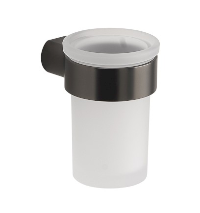 PIRENEI sklenka, mléčné sklo, gun metal PI1081
