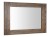 BRAND zrcadlo v dřevěném rámu 100x80cm, mořený smrk BA056S