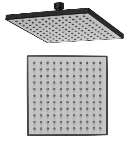 Hlavová sprcha, 200x200mm, ABS/černá mat SC164B