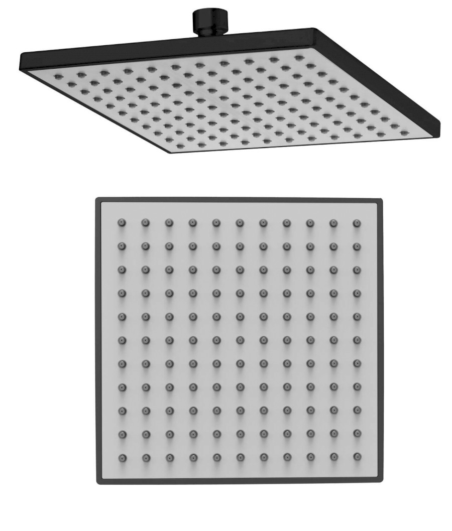 SC164B (61030) Hlavová sprcha, 200x200mm, ABS/černá mat SC164B
