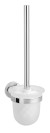 LARISSA WC štětka závěsná, mléčné sklo, chrom WS008