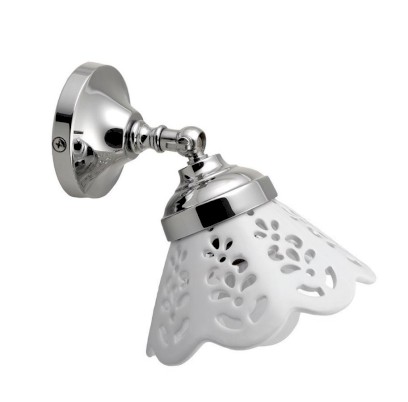 TRAPANI svítidlo E14 40W, 230V, IP21, keramické stínítko, chrom MC026