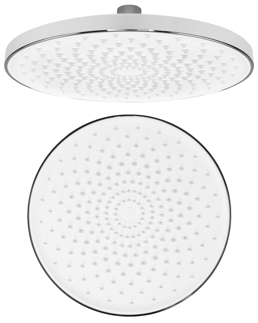 SK852 (53341) Hlavová sprcha, průměr 220mm, silikon trysky, ABS/chrom/bílá SK852