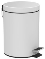 28105 (59040) SIMPLE LINE odpadkový koš kulatý 5l, bílá mat 28105