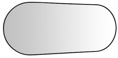 AROWANA oválné zrcadlo v rámu 120x50cm, černá mat AWB1250