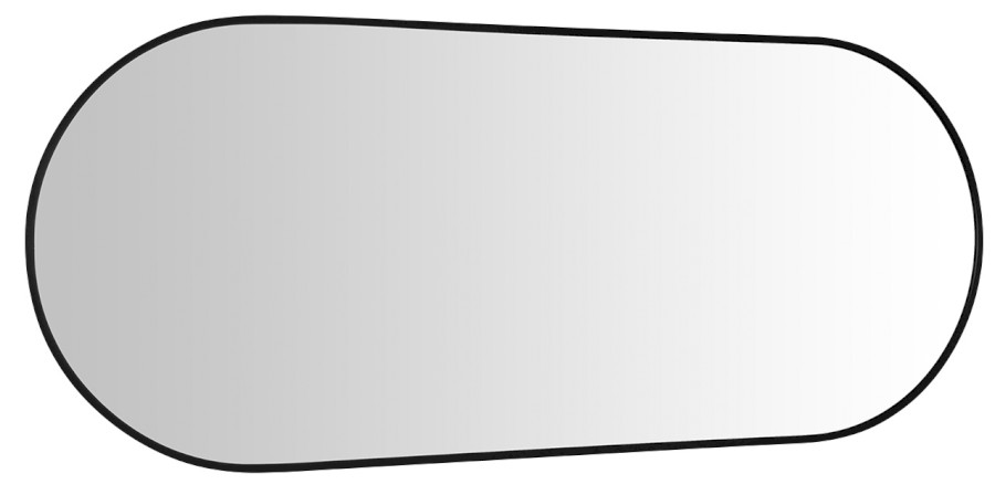 AWB1250 (60968) AROWANA oválné zrcadlo v rámu 120x50cm, černá mat AWB1250