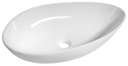 OVALI keramické umyvadlo 61x34cm, bílá TU0721