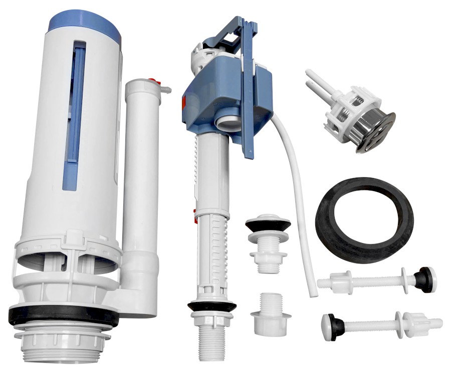 Splachovací souprava s DUAL tlačítkem 49mm, spodní napouštění 1/2