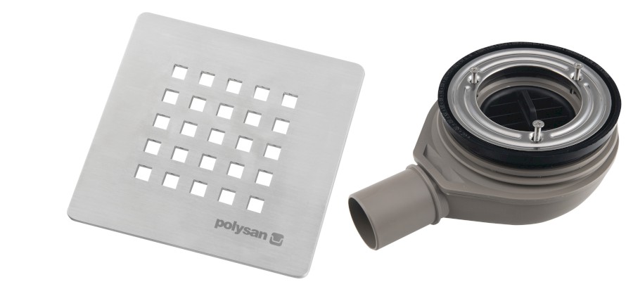 84999 (53722) TRENECA vaničkový sifon, průměr 90mm, DN40, krytka nerez 84999