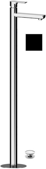 PAX umyvadlová baterie s připojením do podlahy, černá mat XA16/15