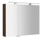 MIRRÓ galerka s LED osvětlením, 90x70x16cm, borovice rustik MC090-0016