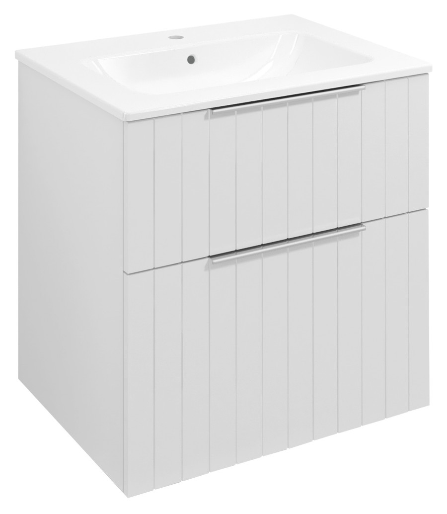 CR601-3131S (58301) CIRASA STRIP umyvadlová skříňka 59,2x64x46cm, bílá mat CR601-3131S