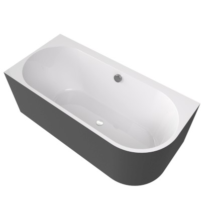 ASTRA L MONOLITH asymetrická vana 160x75x60cm, bílá/carina 33611M.41