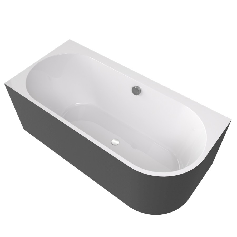 ASTRA L MONOLITH asymetrická vana 160x75x60cm, bílá/carina 33611M.41