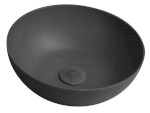 FORMIGO betonové umyvadlo na desku, Ø 39cm, antracit mat FG316