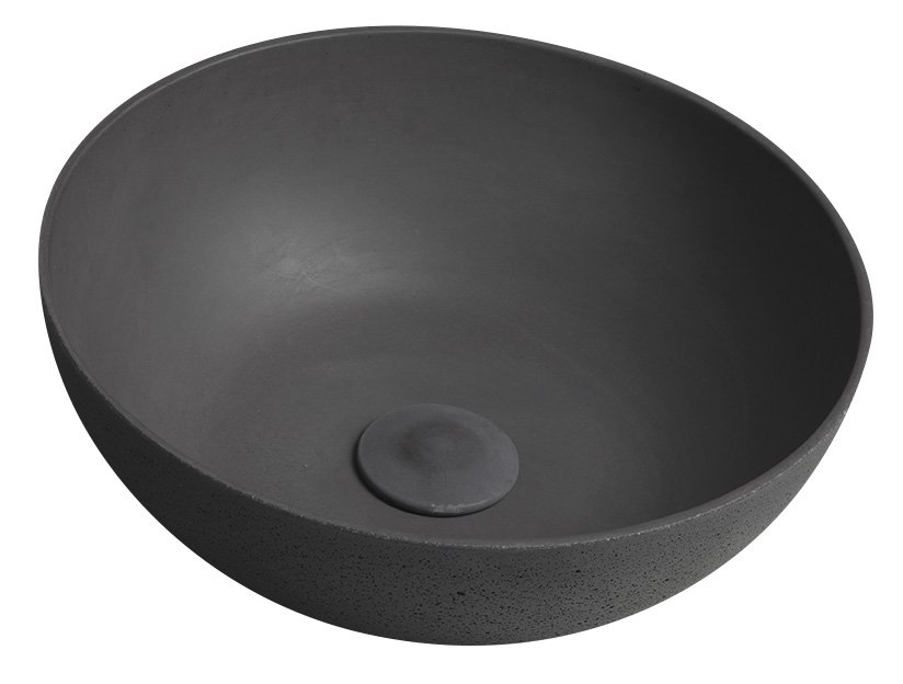 FG316 (55118) FORMIGO betonové umyvadlo na desku, Ø 39cm, antracit mat FG316