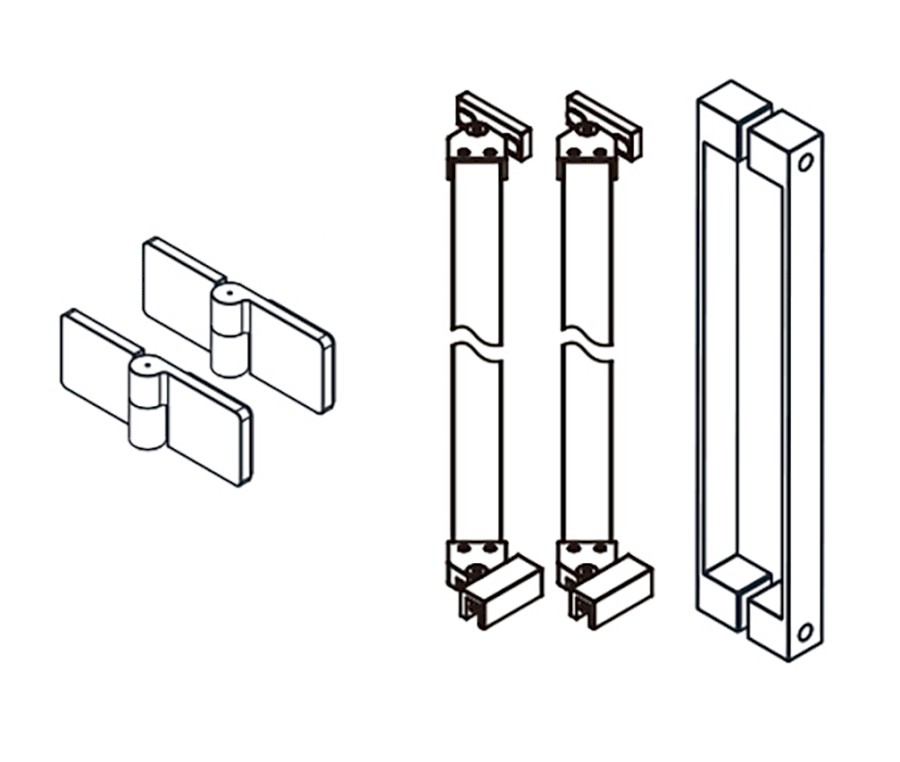 TRINITY komponenty čtvrtkruhové zástěny, chrom, levé GT65LCH