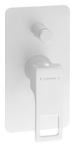 FORATA podomítková sprchová baterie, 2 výstupy, bílá mat FT042/14