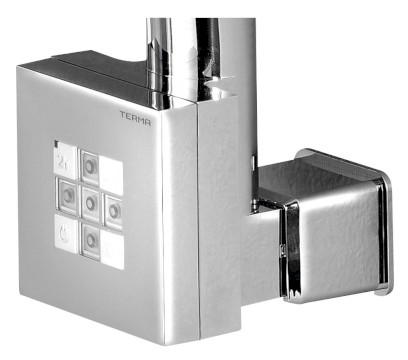 KTX topná tyč s termostatem, s krytem pro kabel, 400 W, chrom KTX-CW-400