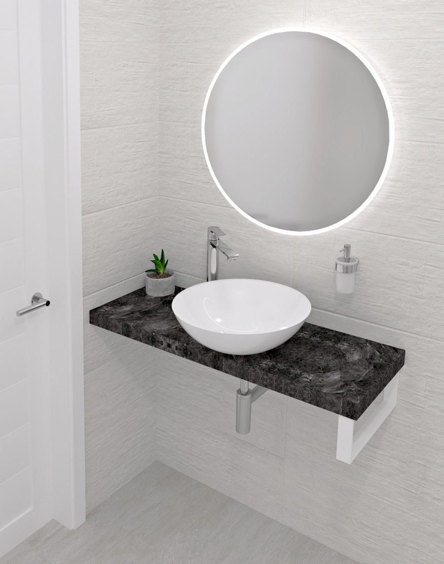 AV0669 (50186) AVICE deska pod umyvadlo 60x36cm, tl.5cm, štípaný kámen AV0669