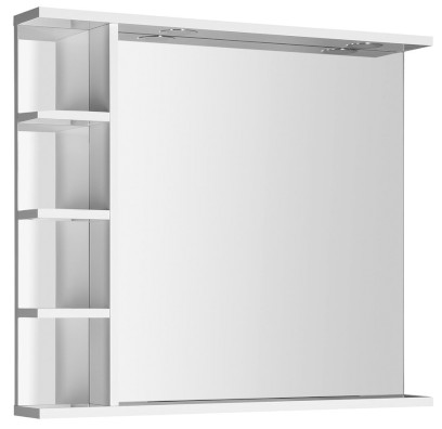 KORIN zrcadlo s LED osvětlením a policemi 80x70x12cm KO350