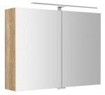 RIW080-0022 (48067) RIWA galerka s LED osvětlením, 81x70x17cm, dub alabama RIW080-0022