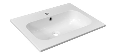 SIDRA umyvadlo, litý mramor, 61x46cm, bílá SD061