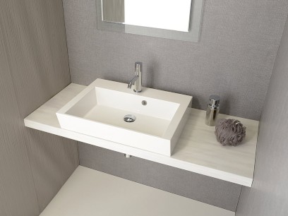 AVICE deska pod umyvadlo 160x50cm, tl.5cm, dub starobílý AV165