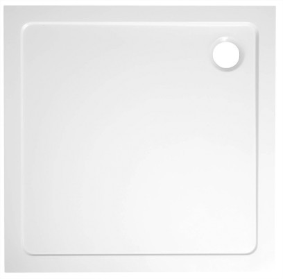 TECMI sprchová vanička z litého mramoru, čtverec 90x90cm, bílá PQ009