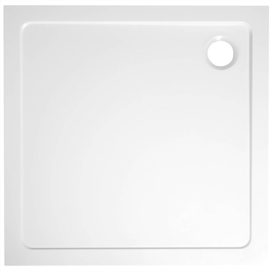 TECMI sprchová vanička z litého mramoru, čtverec 90x90cm, bílá PQ009