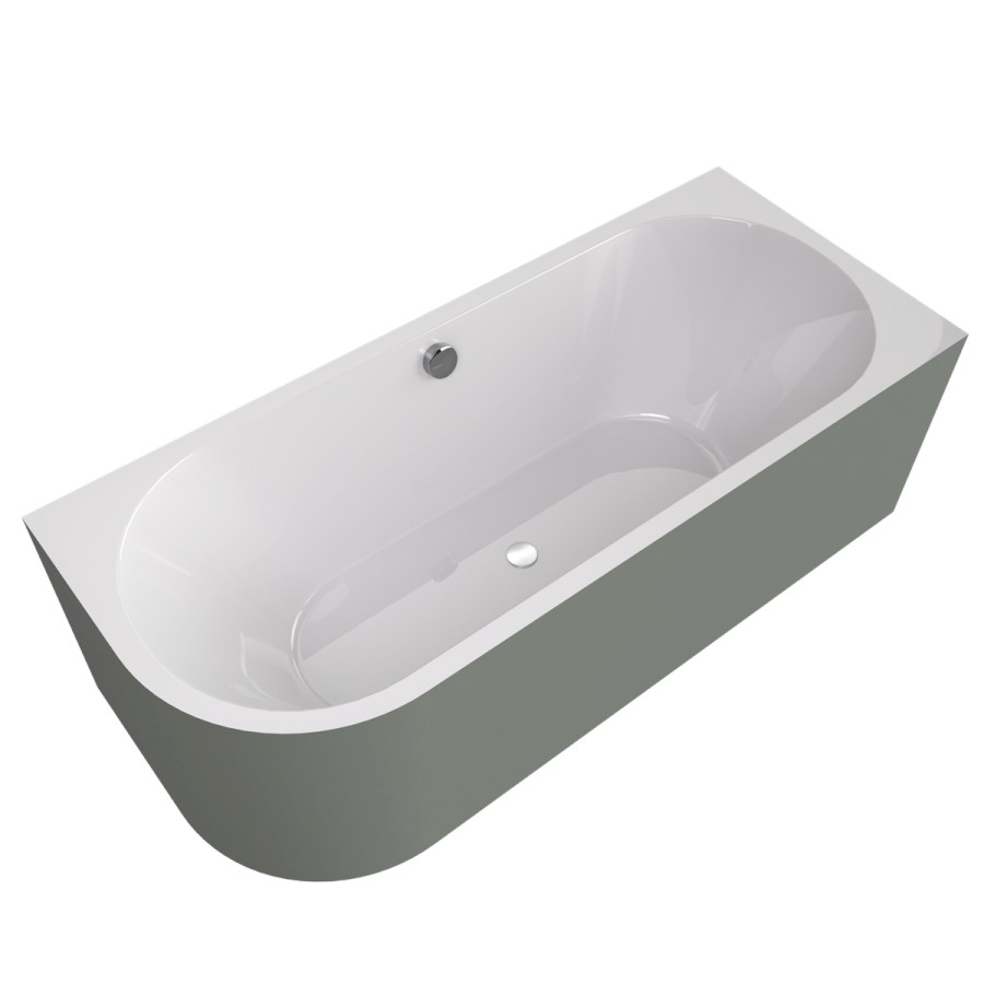 72129M.44 (60353) VIVA R MONOLITH asymetrická vana 180x75x60cm, bílá/verde 72129M.44