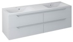 WAVE dvojumyvadlová skříňka 149,7x50x47,8cm, bílá WA150-3030