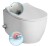 SENTIMENTI CLEANWASH závěsná WC mísa, integrovaný ventil a bidet. sprška, Rimless, 36x51cm, bílá 10ARS1010