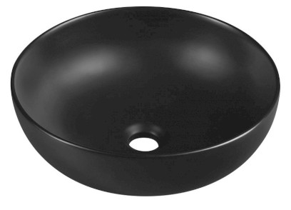 RONDANE keramické umyvadlo na desku Ø 41cm, černá mat AR435B