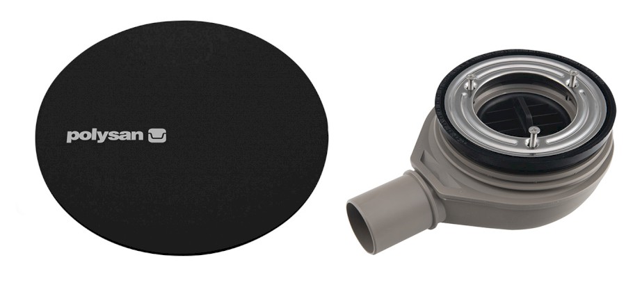 72730B (59337) MIRAI vaničkový sifon, průměr 90mm, DN40, krytka černá mat 72730B