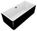 MARLENE CURVE R MONOLITH obdélníková vana 165x75x63cm, bílá/černá 72403MCRB