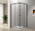 AGGA BLACK čtvercová sprchová zástěna 900x900mm, čiré sklo BLF909