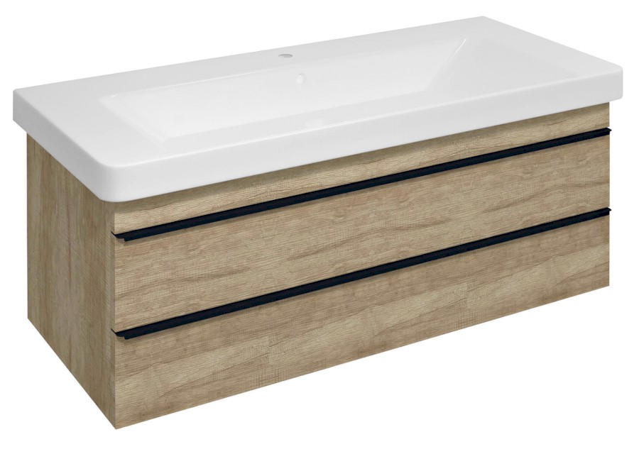 SI105-2222 (50433) SITIA umyvadlová skříňka 101,4x50x44,2cm, 2xzásuvka, dub alabama SI105-2222