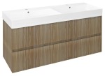 FILENA dvojumyvadlová skříňka 118x51,5x43cm, dub FID1212D