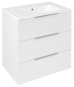 CR731-3030 (57635) CIRASA umyvadlová skříňka 69,8x75x46cm, 3x zásuvka, bílá lesk CR731-3030