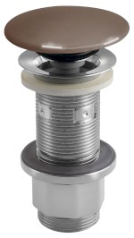 AS915 (61502) Umyvadlová výpust 5/4“, click-clack, betonová zátka, 10-80mm, tmavě hnědá pololesk AS915