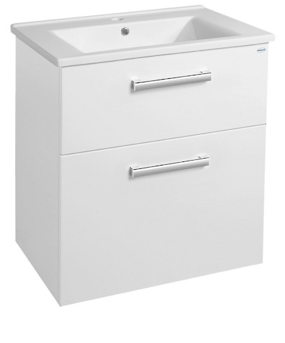 VEGA umyvadlová skříňka 62x72,6x43,6cm, 2x zásuvka, bílá VG063
