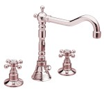3227 (33674) ANTEA tříprvková umyvadlová baterie s retro hubicí, s výpustí, růžové zlato 3227