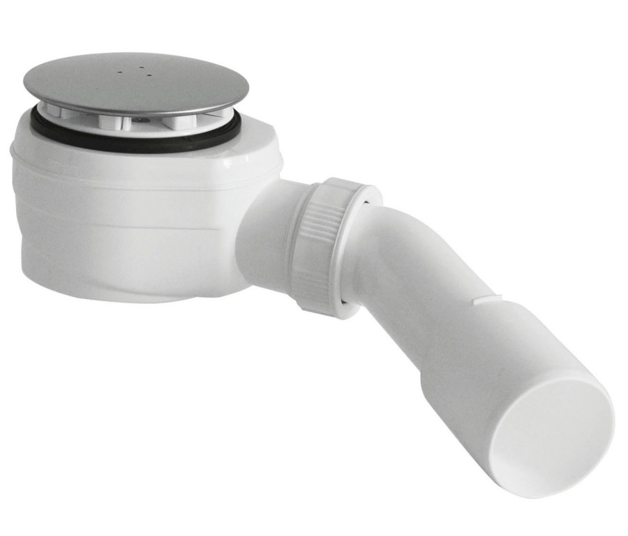 Vaničkový sifon nízký, průměr 60mm, DN40/50, krytka nerez lesk 162.640.3